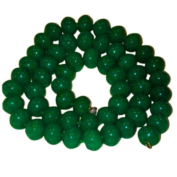 Vintage Sterling Silver Aventurine Natural Stone Necklace - Picture 13 of 13